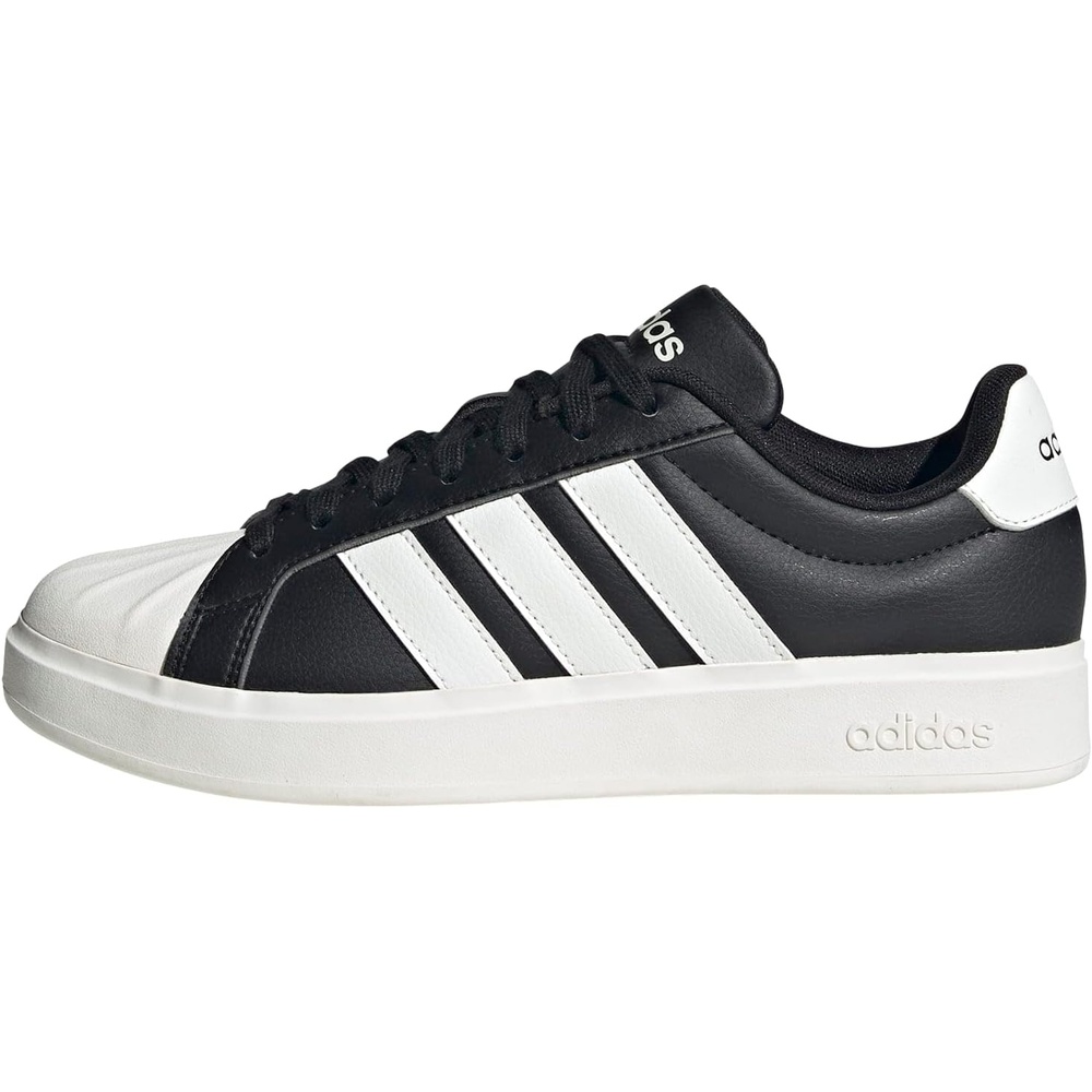 image:imageadidas Womens Streettalk Lace Up Sneakers Shoes Casual BeigeBlackWhiteBlack