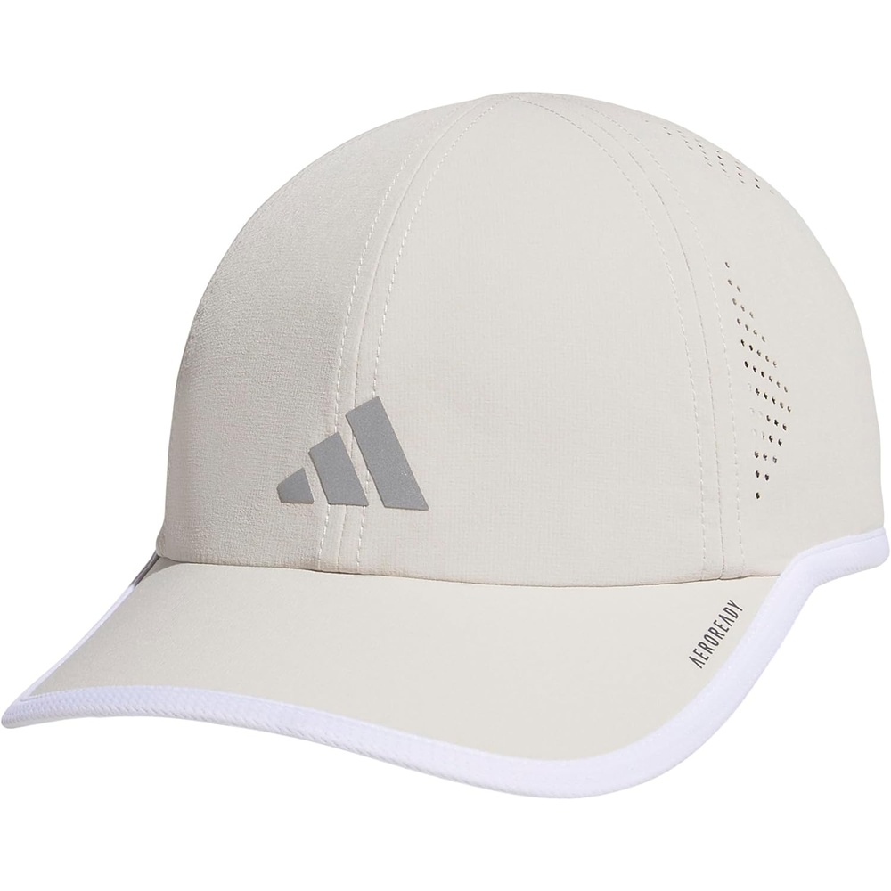 image:imageadidas Womens Superlite Hat  Lightweight MoistureWicking Cap for Workout and TrainingAlumina BeigeSilver MetallicWhite3