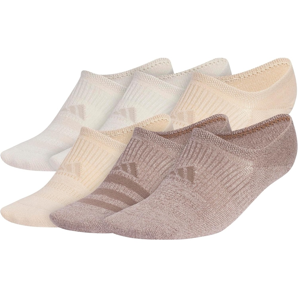 image:imageadidas Womens Superlite Super No Show Invisible Socks 6 Pairs Lightweight amp BreathableWonder BeigeMagic BeigeTrace Brown3