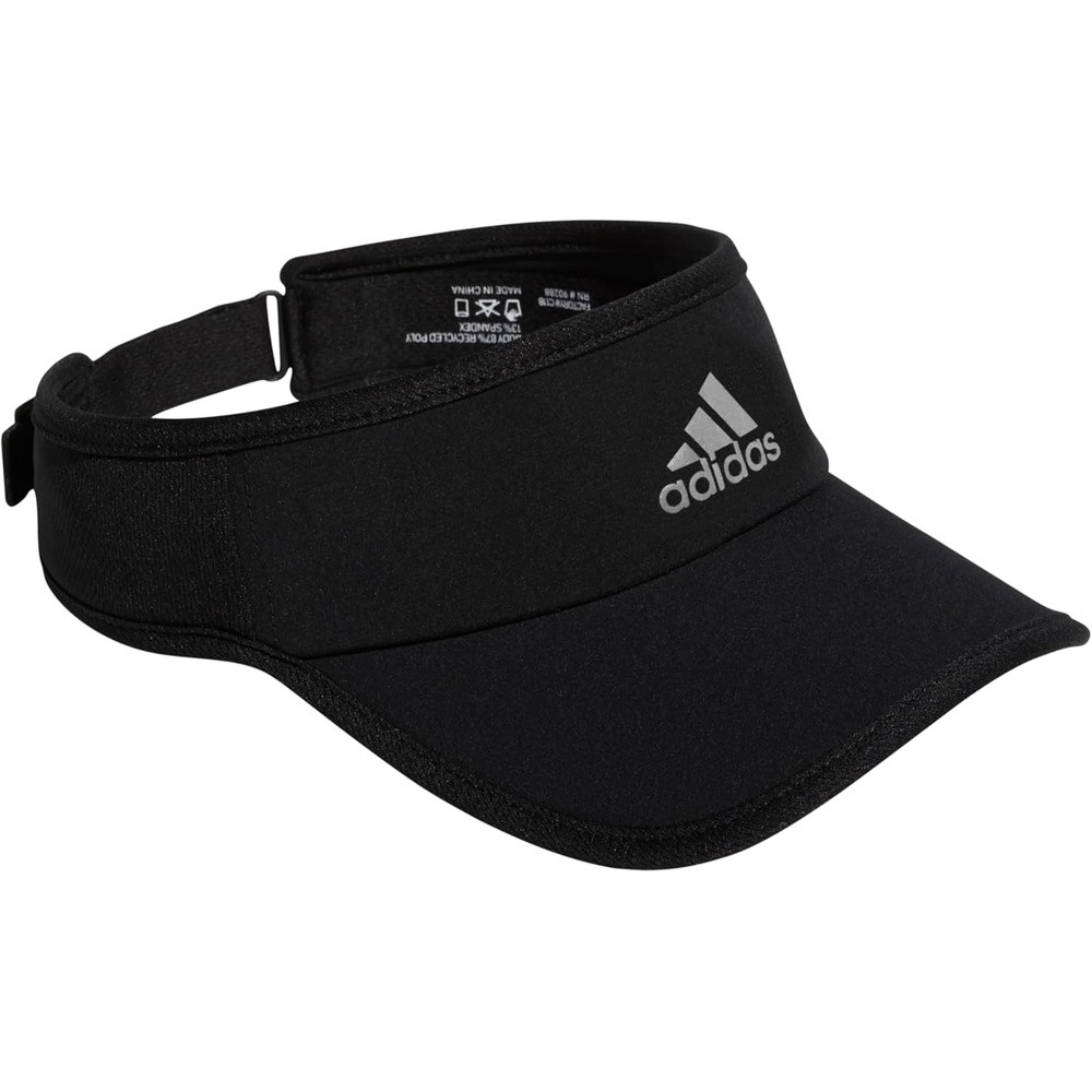 image:imageadidas Womens Superlite Visor Lightweight MoistureWicking Running Tennis HatBlackSilver Reflective3