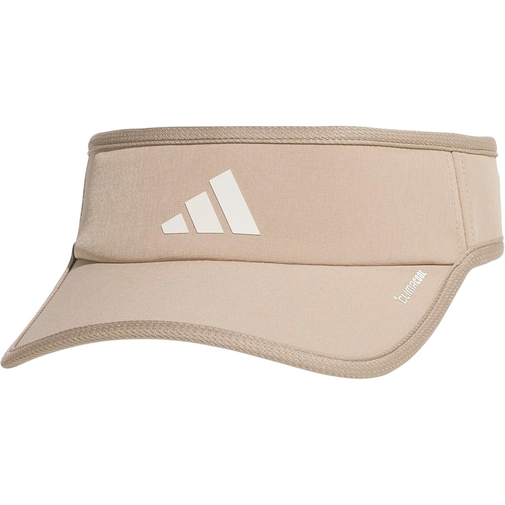 image:imageadidas Womens Superlite Visor Lightweight MoistureWicking Running Tennis HatChalky BrownWhite3
