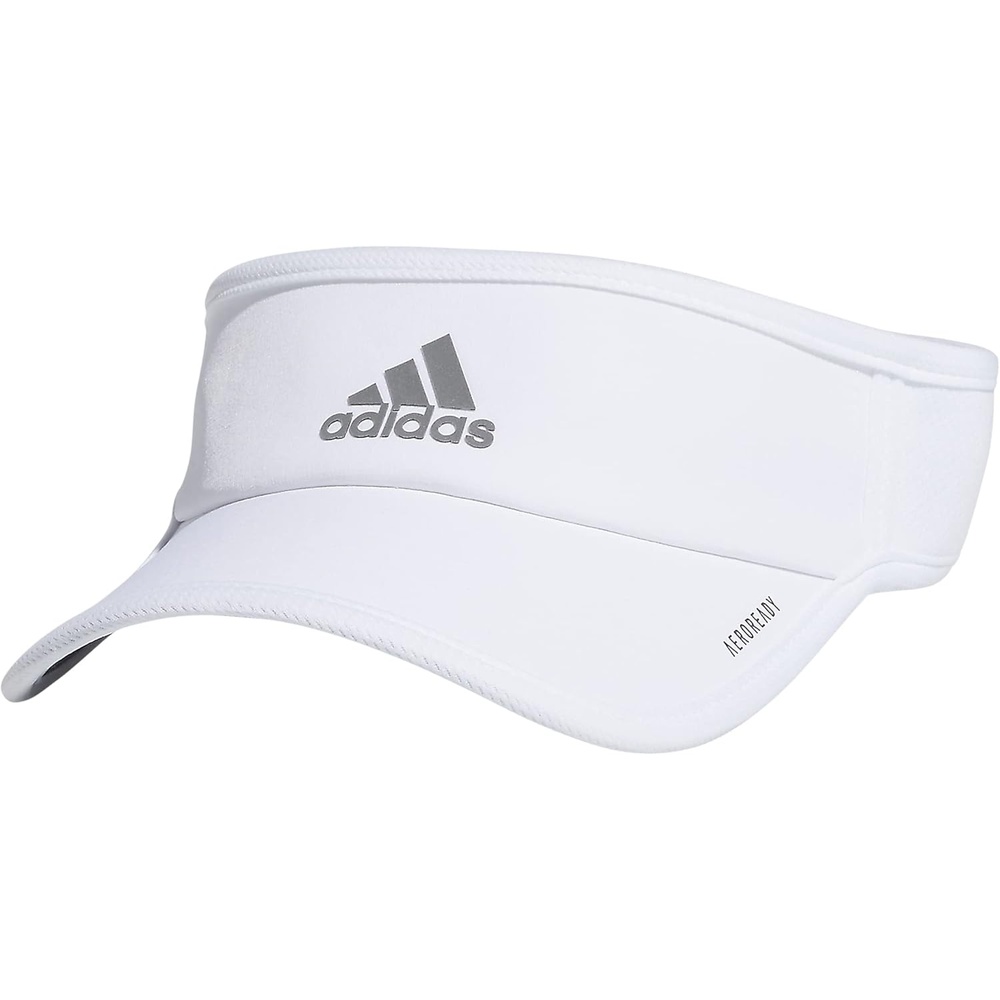 image:imageadidas Womens Superlite Visor Lightweight MoistureWicking Running Tennis HatWhiteSilver Reflective3