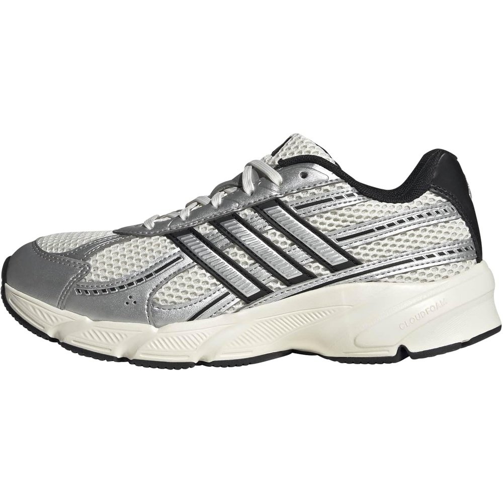 image:imageadidas Womens Technochaos 2000 Lace Up Sneakers Shoes Casual BeigeChalk WhiteSilver MetallicBlack