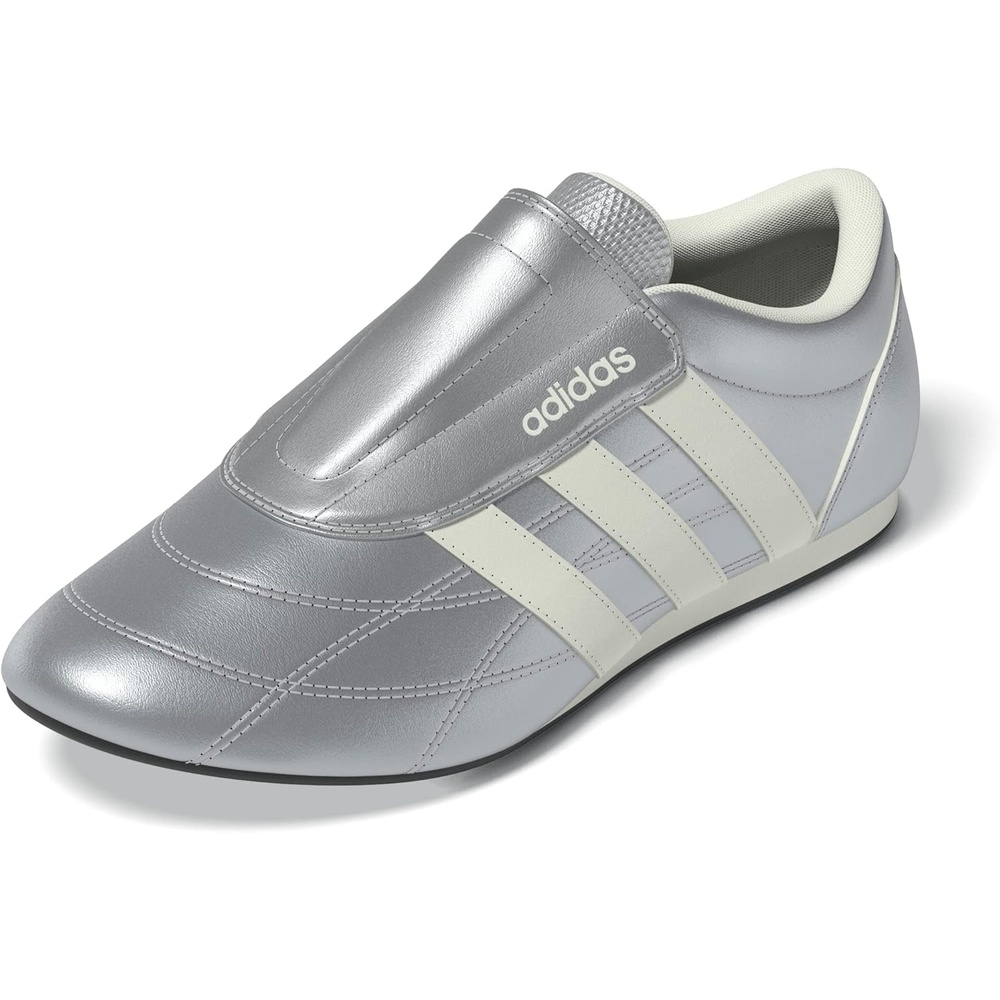 image:imageadidas Womens Tekwen Slip On Sneakers Shoes Casual SilverMatte SilverOff WhiteBlack