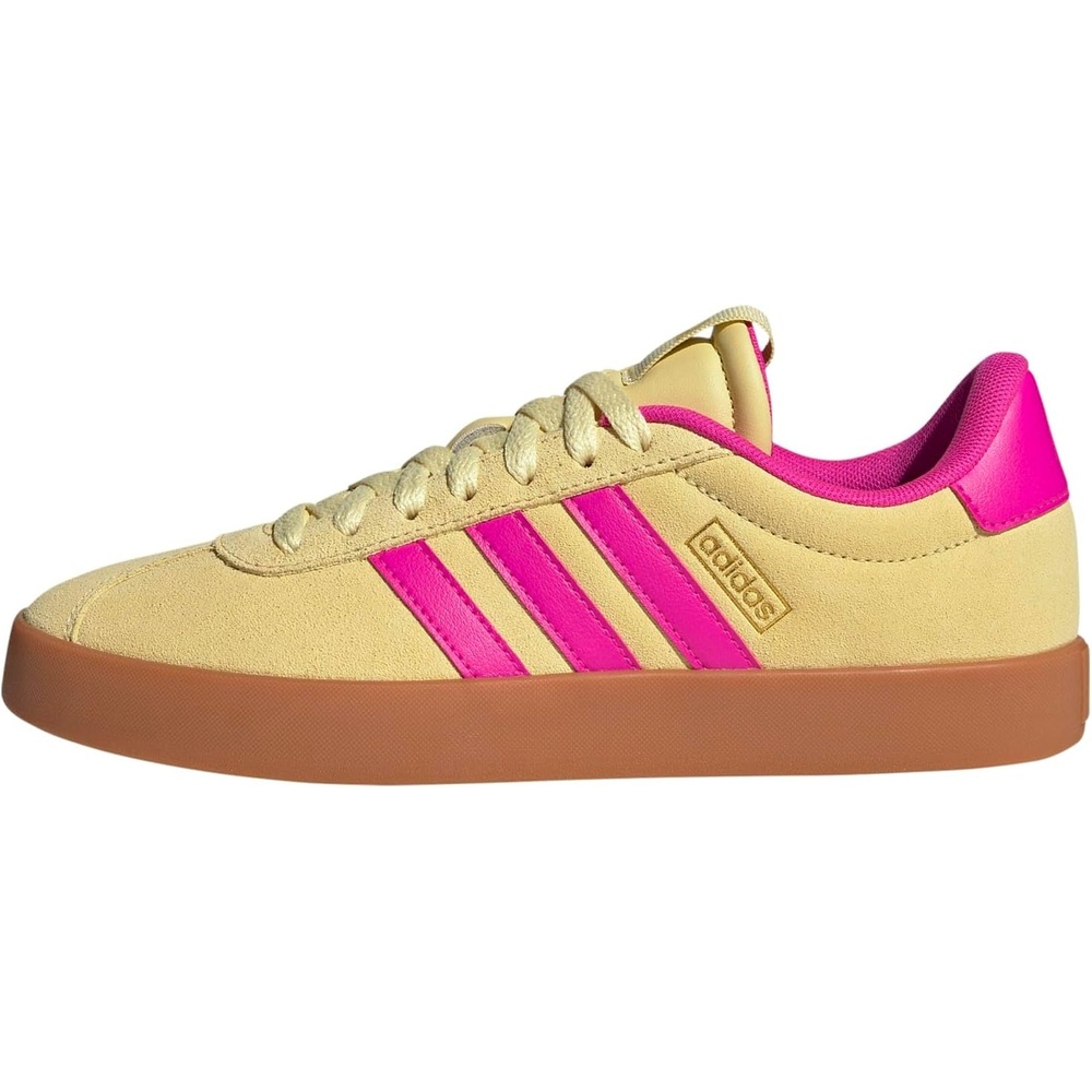 image:imageadidas Womens VL Court 30 SneakerPowder YellowShock PinkGold Metallic