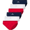 Vivid Red Logo/White/Night Indigo (6 Pack)