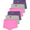 Lucid Pink Ribbed/Heather Grey/Shadow Violet (6 Pack)