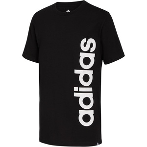 Adidas Boys Short Sleeve Linear Logo T-Shirt(Black Core)
