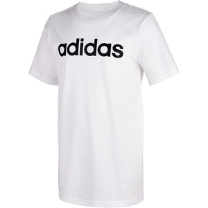 Adidas Boys Short Sleeve Linear Logo T-Shirt(Linear Logo White)
