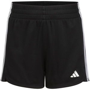 Adidas Girls’ 3-Stripes Mesh Shorts(Black)