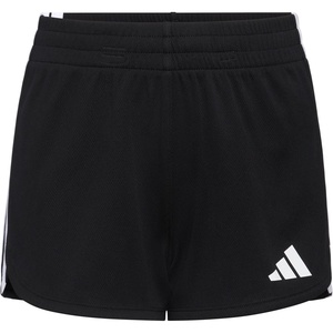 Adidas Girls’ 3-Stripes Mesh Shorts(Black/White Stripe)