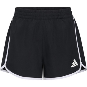 Adidas Girls Elastic Waistband Retro Woven Shorts(Black/White Stripe)