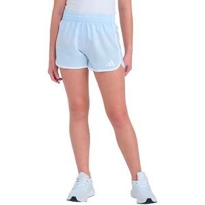 Adidas Girls Elastic Waistband Retro Woven Shorts(Clear Sky)