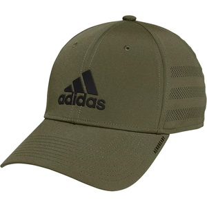 Adidas Mens Gameday Hat – Athletic Baseball Cap, Stretch Fit(Focus Olive Green/Black/3.0)