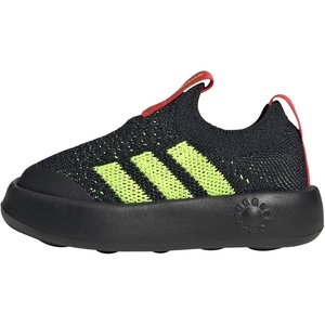 Adidas Unisex-Child Bubblecomfy Sportswear Shoes (Toddler)(Black/Lucid Lemon/Lucid Red)