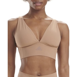 Adidas Womens Micro-Stretch Lounge Bra—Seamless Comfort & Support(Beaver Fur)