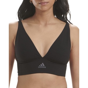 Adidas Womens Micro-Stretch Lounge Bra—Seamless Comfort & Support(Black)