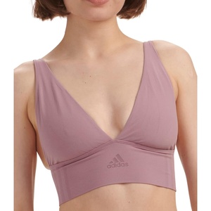 Adidas Womens Micro-Stretch Lounge Bra—Seamless Comfort & Support(Magic Mauve)