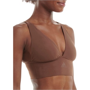 Adidas Womens Micro-Stretch Lounge Bra—Seamless Comfort & Support(Toasted Mocha)