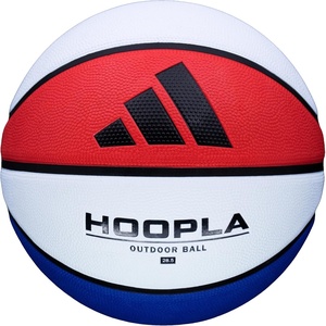 adidas | Hoopla | Sponge Rubber Basketball | Outdoor Durability with Game Ball Feel(Red/White/Blue)