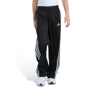 adidas Boys Elastic Waistband 3-Stripe Sport Pant(Black With Grey)