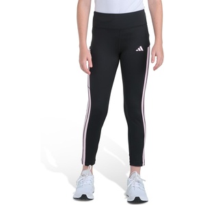 adidas Girls Detached Waistband 3-Stripe Cell Phone Pocket Legging(Black With Pink)