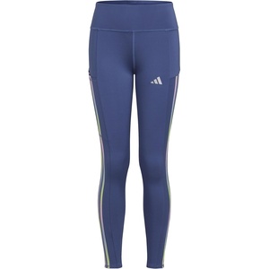 adidas Girls Detached Waistband 3-Stripe Cell Phone Pocket Legging(Crew Blue)