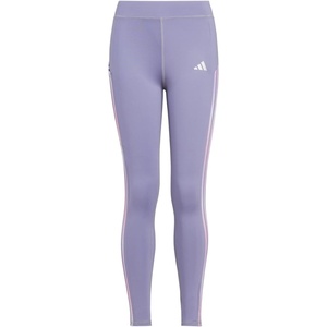 adidas Girls Detached Waistband 3-Stripe Cell Phone Pocket Legging(Silver Violet)