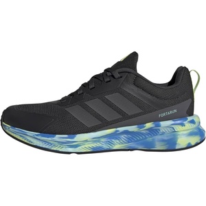 adidas Kids Fortarun 4.0 (Little Kid)(Carbon/Grey/Semi Flash Aqua)