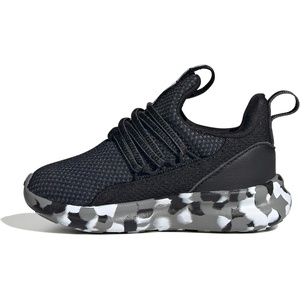 adidas Kids Girls Lite Racer Adapt 7.0 Lace Up Sneakers Shoes Casual – Black(Black/Black/Camo Grey)
