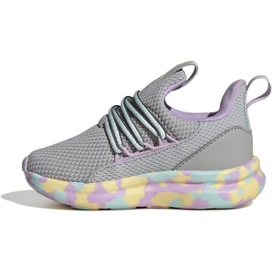 adidas Kids Girls Lite Racer Adapt 7.0 Lace Up Sneakers Shoes Casual – Black(Grey/Semi Flash Aqua/Bliss Lilac)