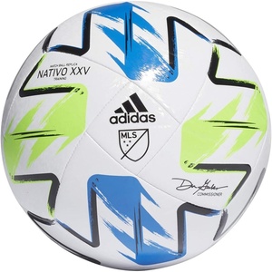adidas MLS Nativo XXV Training Ball(White/Solar Green/Glory Blue/Silver Metallic)