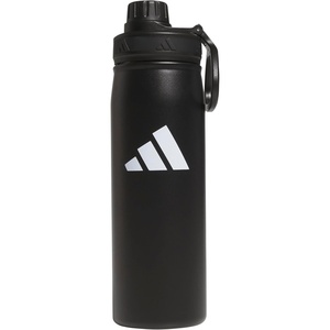 adidas Stainless Steel Metal Water Bottle 20 oz (600 mL) Screw Cap(Black/White)