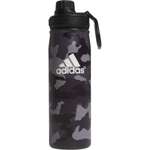 adidas Stainless Steel Metal Water Bottle 20 oz (600 mL) Screw Cap(Camouflage Carbon/Black/White)