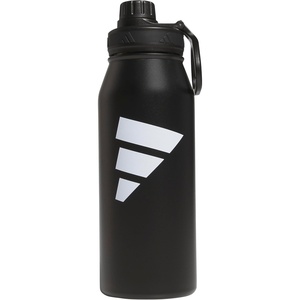 adidas Stainless Steel Metal Water Bottle 34 oz (1L) Screw Cap(Black/White/2)