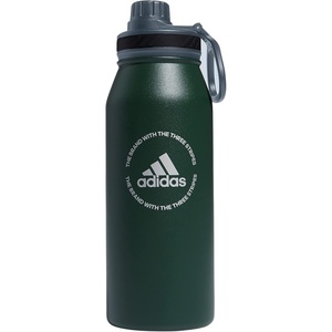 adidas Stainless Steel Metal Water Bottle 34 oz (1L) Screw Cap(Green Oxide/Onix Grey/Silver Metallic)