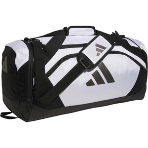 adidas Team Issue Duffel Bag – Durable for Sports & Travel(White/Black/2)