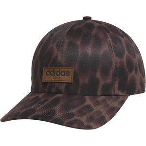 adidas Unisex Adult Court Relaxed Fit Strapback Hat(Essential Cheetah Black/Earth Strata Brown/Black)