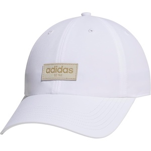 adidas Unisex Adult Court Relaxed Fit Strapback Hat(White/Hemp Beige)