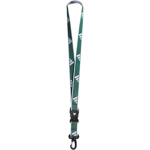 adidas Unisex Adult Lanyard for Keys, ID Badge Holder, Keychain with Breakaway Buckle(2/Team Dark Green/White)
