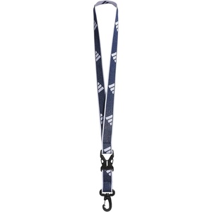 adidas Unisex Adult Lanyard for Keys, ID Badge Holder, Keychain with Breakaway Buckle(2/Team Navy Blue/White)