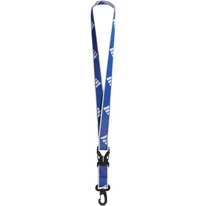 adidas Unisex Adult Lanyard for Keys, ID Badge Holder, Keychain with Breakaway Buckle(2/Team Royal Blue/White)