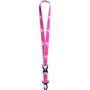 adidas Unisex Adult Lanyard for Keys, ID Badge Holder, Keychain with Breakaway Buckle(2/Team Shock Pink/White)