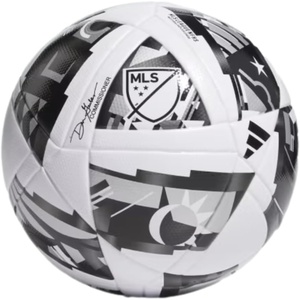 adidas Unisex MLS Soccer Ball(League White/Black/Silver Metallic)