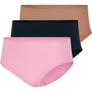 adidas Women’s Active Light Flex Hipster Underwear(Toasted Almond/Black/St Tropic Bloom)