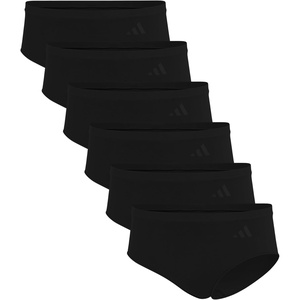adidas Women’s Active Seamless Hipster Underwear 6-Pack, Black, Medium