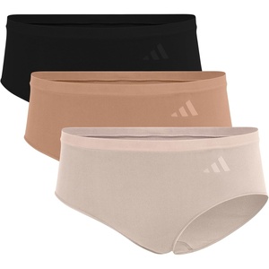adidas Women’s Active Seamless Hipster Underwear(Black/Toasted Almond/Wonder Quartz)