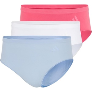 adidas Women’s Active Seamless Hipster Underwear(Easy Coral/White/Glow Blue)