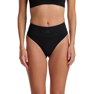 adidas Women’s Active Seamless Micro Stretch High Waist Thong Underwear(Black)