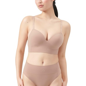 adidas Women’s Active Seamless Micro Stretch Wireless Bra(Toasted Almond)
